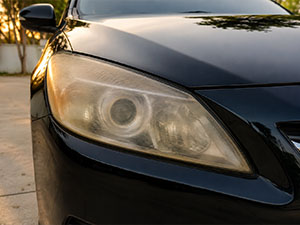 Before: Cloudy headlight